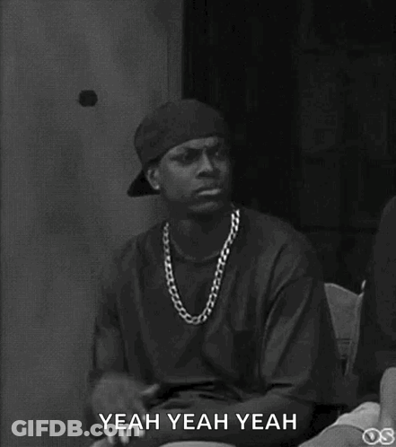 Man Wearing Hat And Necklace Saying Yeah Yeah Yeah GIF
