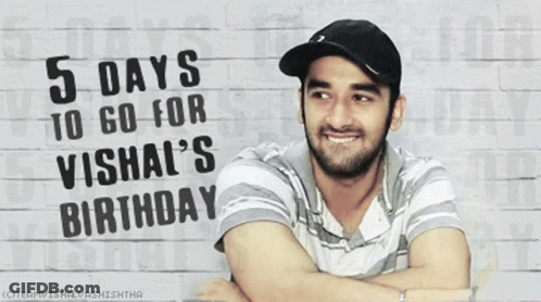 Man Wearing Hat Saying 5 Days To Go GIF