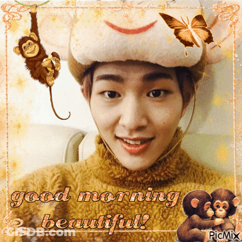 Man Wearing Hat Saying Good Morning Beautiful GIF