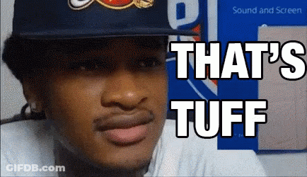 Man Wearing Hat Saying Tuff GIF