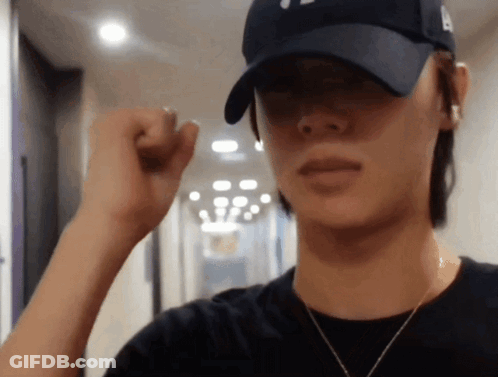 Man Wearing Hat With L GIF