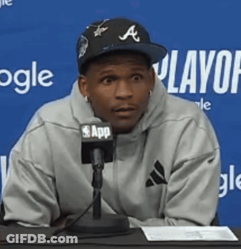 Man Wearing Hat With Letter A GIF