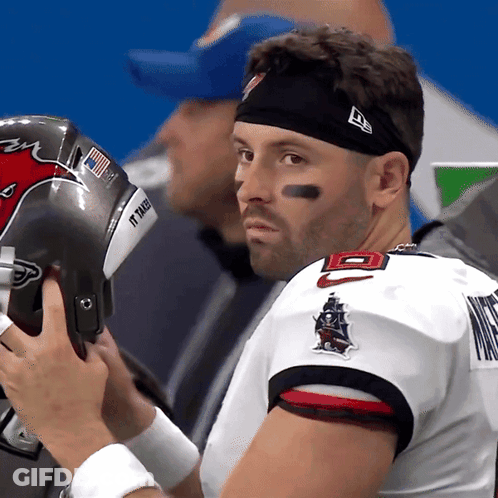 Man Wearing Headband That Says It Takes On GIF