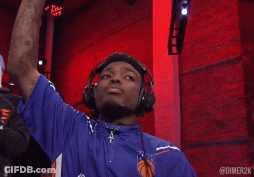 Man Wearing Headphones And Blue Shirt With Ruth GIF