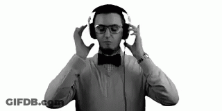 Man Wearing Headphones And Glasses GIF
