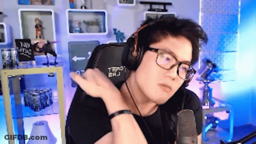 Man Wearing Headphones And Glasses At Microphone GIF