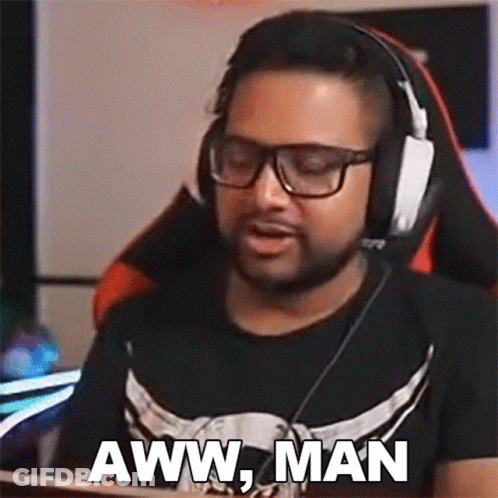 Man Wearing Headphones And Glasses Making Funny Face GIF