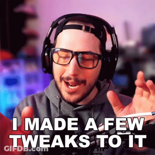Man Wearing Headphones And Glasses Saying I Made Tweaks GIF