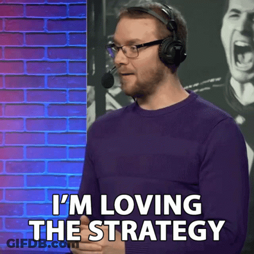 Man Wearing Headphones And Glasses Says I'm Loving The Strategy GIF