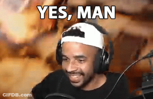 Man Wearing Headphones And Hat Smiling Yes GIF