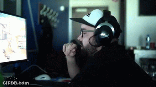 Man Wearing Headphones And Hat With H GIF