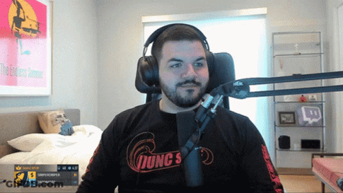 Man Wearing Headphones And Jung's Shirt GIF