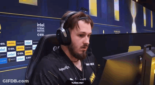Man Wearing Headphones And Logitech Shirt GIF