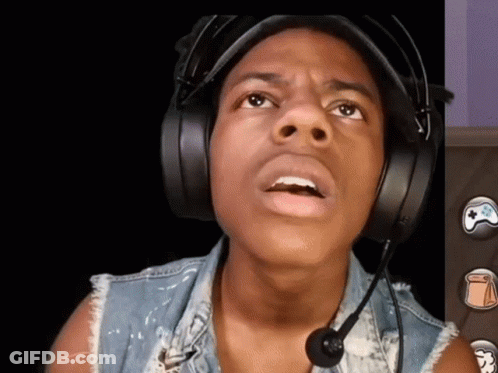 Man Wearing Headphones And Microphone Making Funny Face GIF