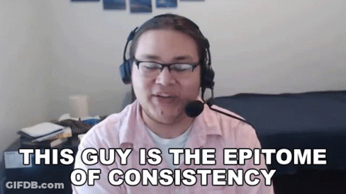 Man Wearing Headphones And Microphone This Guy Is The Epitome Of Consistency GIF