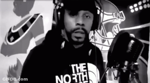 Man Wearing Headphones And North Face Shirt GIF