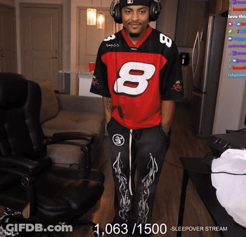 Man Wearing Headphones And Red Jersey GIF