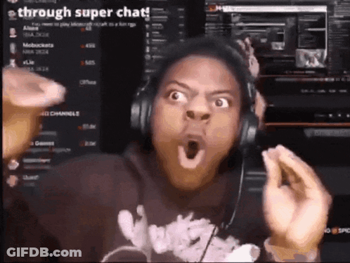 Man Wearing Headphones And Shirt Through Super Chat GIF