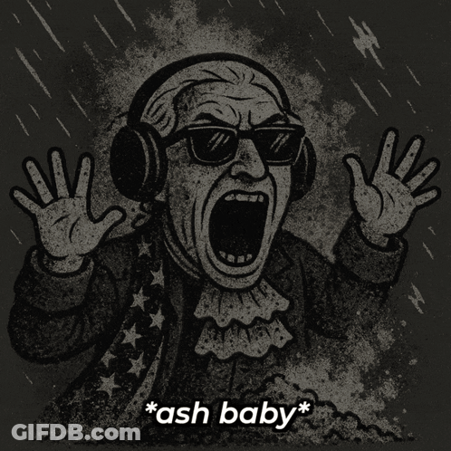Man Wearing Headphones And Sunglasses Saying Ash Baby GIF