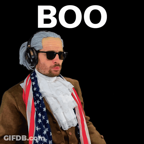 Man Wearing Headphones And Sunglasses Saying Boo GIF