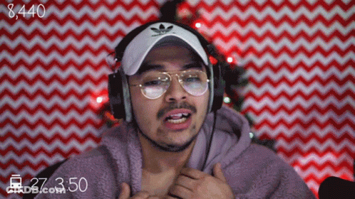 Man Wearing Headphones And White Hat 8440 GIF