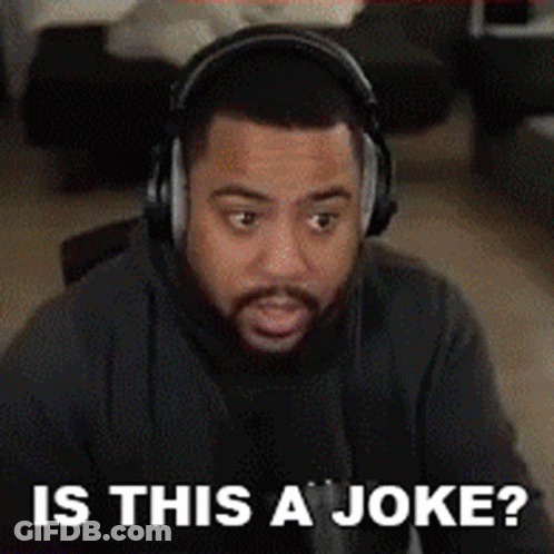 Man Wearing Headphones Asking Is This A Joke GIF