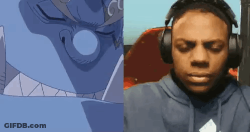 Man Wearing Headphones At Computer GIF