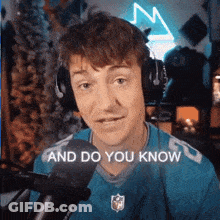 Man Wearing Headphones At Microphone GIF