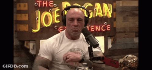 Man Wearing Headphones At Microphone The Joe Rogan Experience GIF