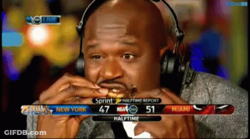 Man Wearing Headphones Eating Hamburger Sprint Halftime Report GIF