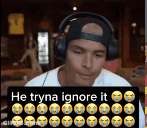 Man Wearing Headphones He Tryna Ignore It GIF