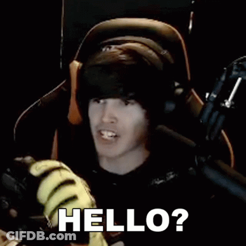 Man Wearing Headphones Holding Banana And Saying Hello GIF