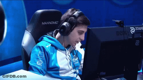 Man Wearing Headphones In Front Of Computer GIF