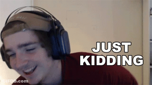 Man Wearing Headphones Just Kidding GIF