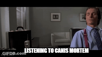 Man Wearing Headphones Listening To Canis Mortem GIF