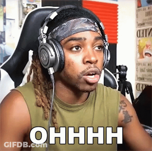 Man Wearing Headphones Making Funny Face GIF