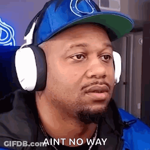 Man Wearing Headphones Making Funny Face GIF