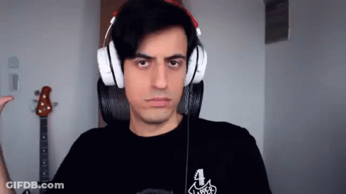 Man Wearing Headphones Making Funny Face GIF