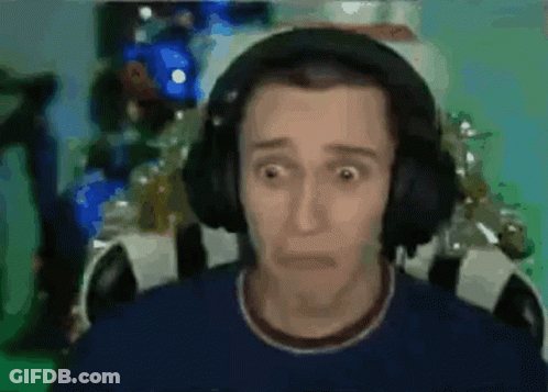 Man Wearing Headphones Making Funny Face GIF