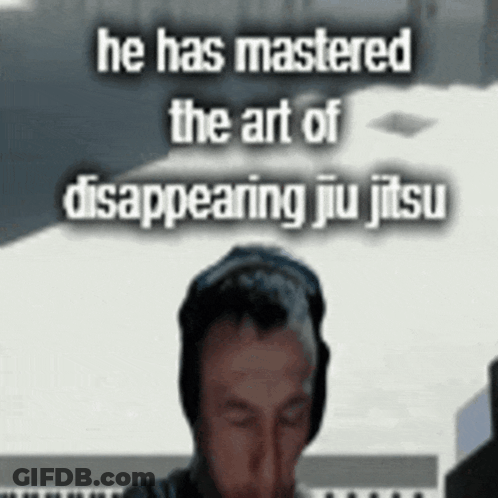 Man Wearing Headphones Mastering Disappearing Ju Jitsu GIF