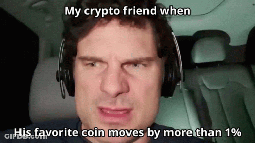 Man Wearing Headphones My Crypto Friend When Favorite Coin Moves 1% GIF