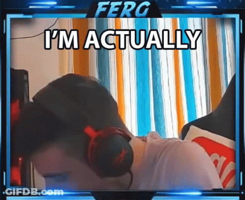 Man Wearing Headphones Saying I'm Actually GIF
