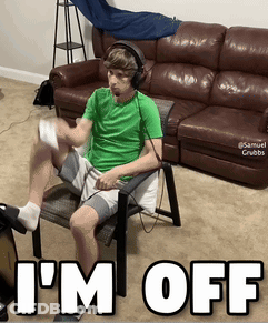 Man Wearing Headphones Saying Im Off GIF