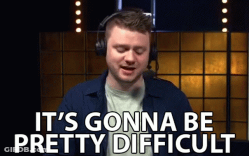 Man Wearing Headphones Saying It's Gonna Be Difficult GIF