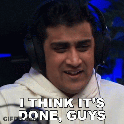Man Wearing Headphones Saying Its Done GIF