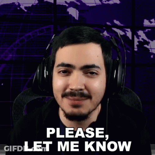 Man Wearing Headphones Saying Please Let Me Know GIF