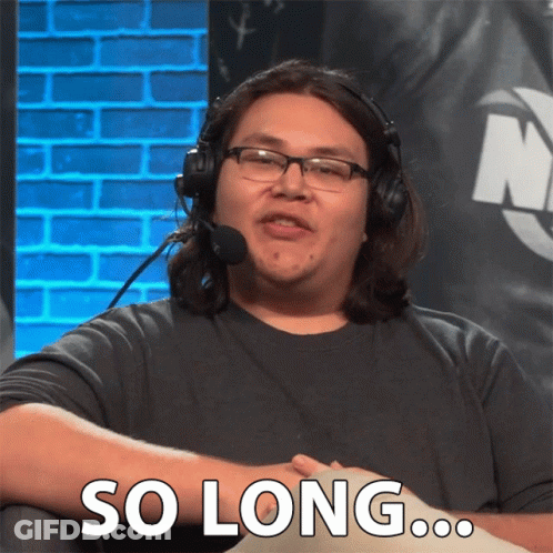 Man Wearing Headphones Saying So Long GIF