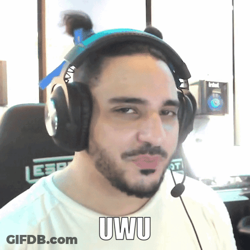 Man Wearing Headphones Saying Uwu GIF