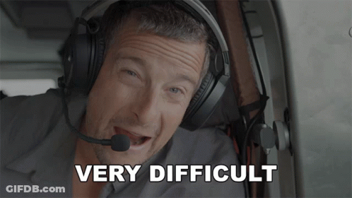 Man Wearing Headphones Saying Very Difficult GIF