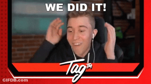 Man Wearing Headphones Saying We Did It GIF